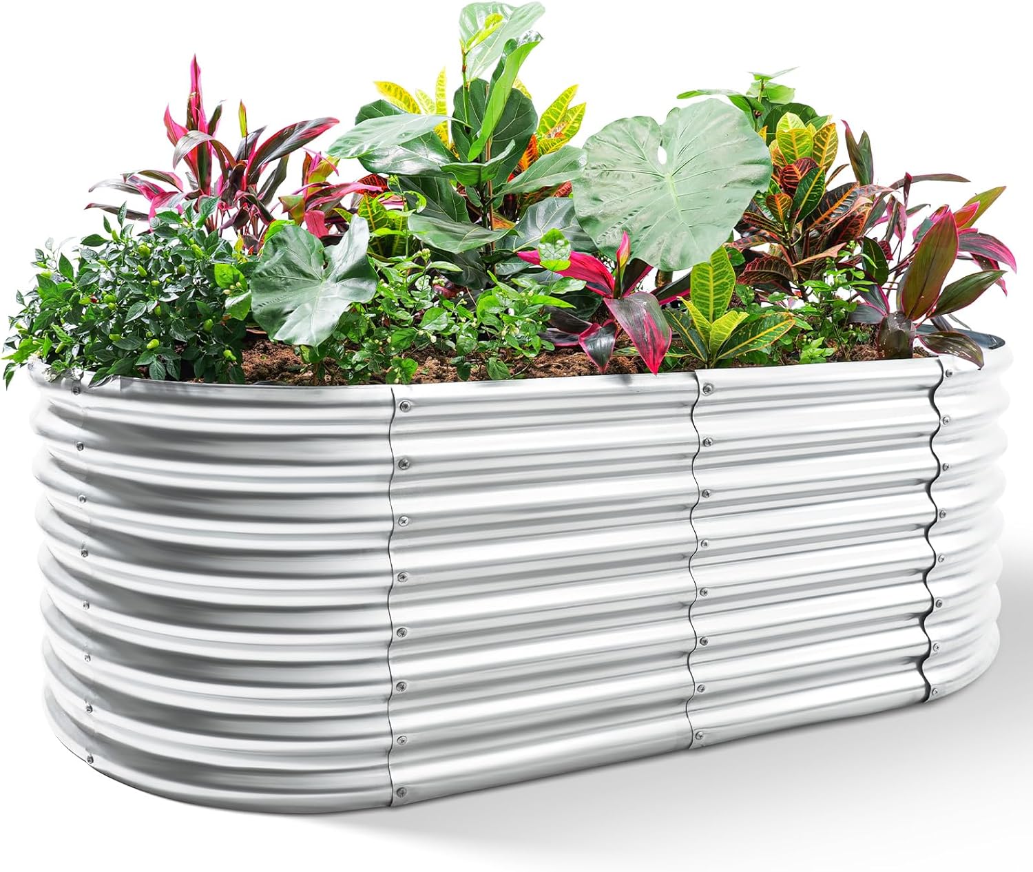 Planter Raised Metal - Jardinera Elevada Galvanizada, 8x4x2 pies, Jardinera