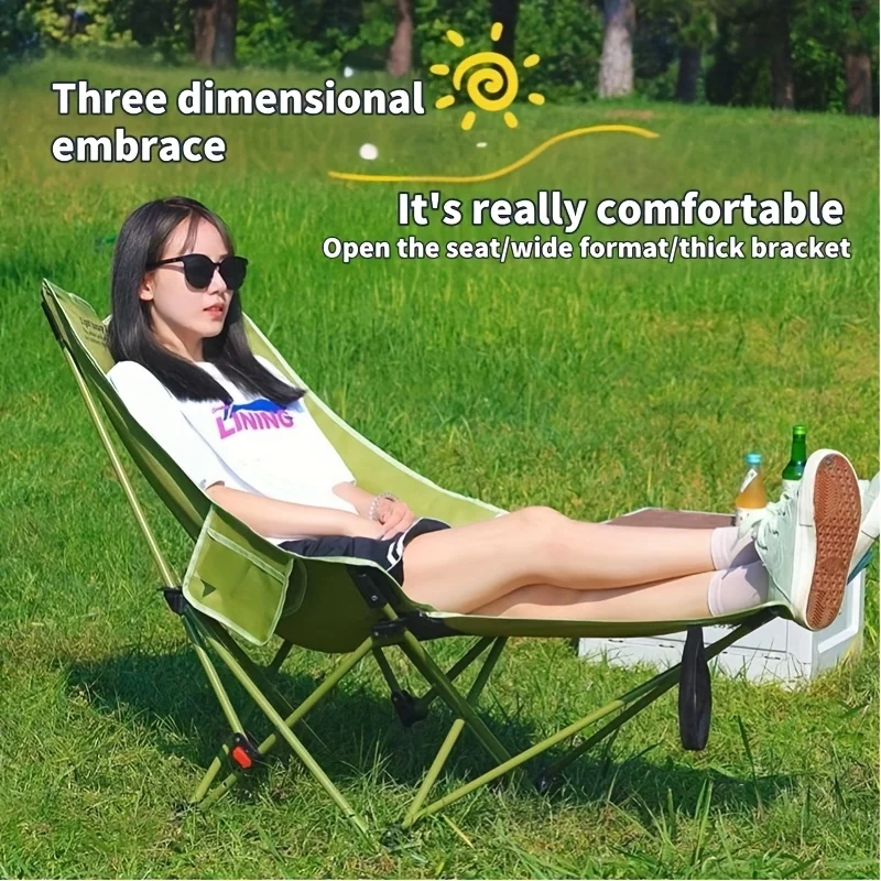 Outdoor Furniture Used - Silla lunar plegable ajustable portátil para