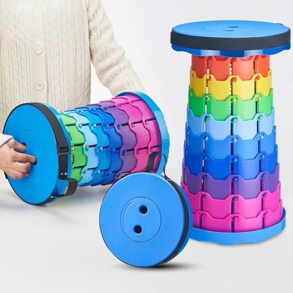 Outdoor Furniture Used - Taburete Telescópico Plegable Rainbow para Camping,