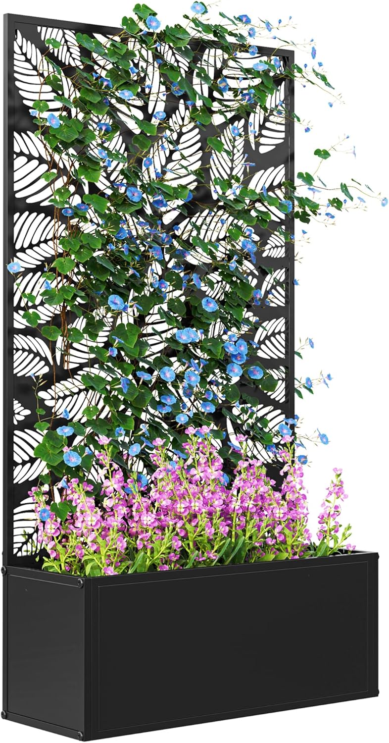 Planter Raised Metal - Jardinera elevada metálica con enrejado para