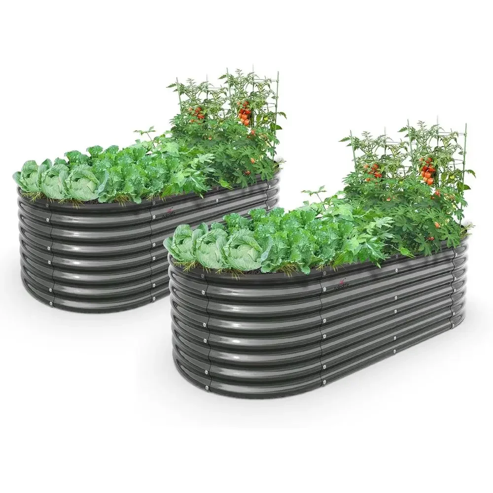 Planter Raised Metal - Jardineras Elevadas Ovaladas Grandes de Metal