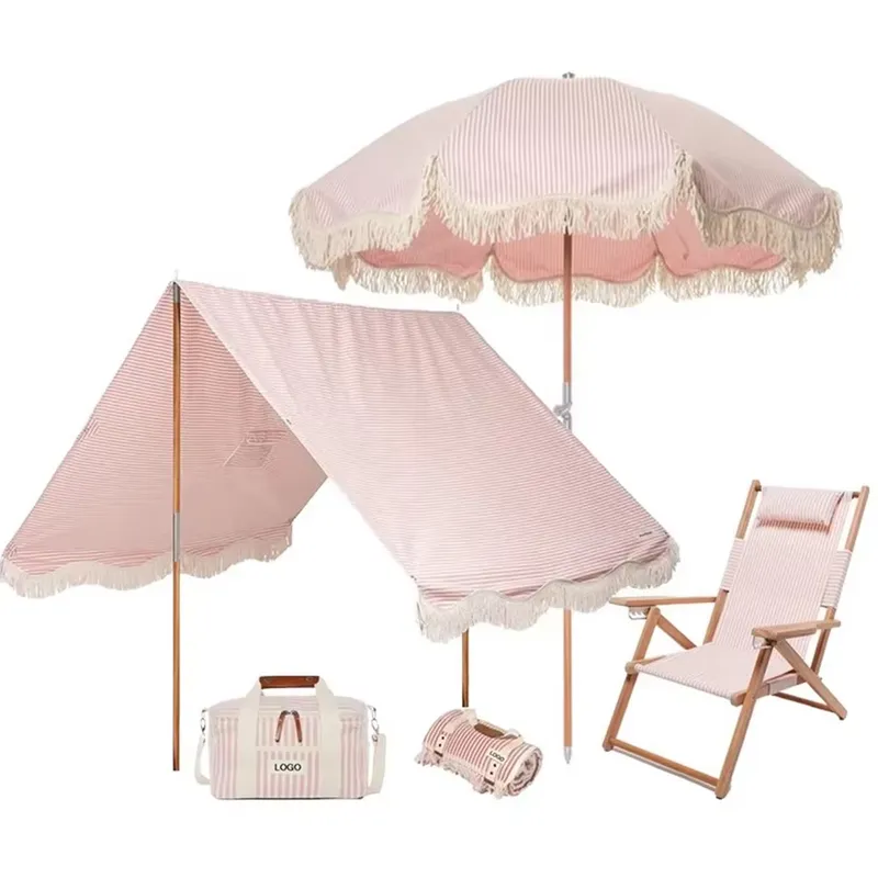 Outdoor Furniture Plus - Sombrilla de Playa de Lona de