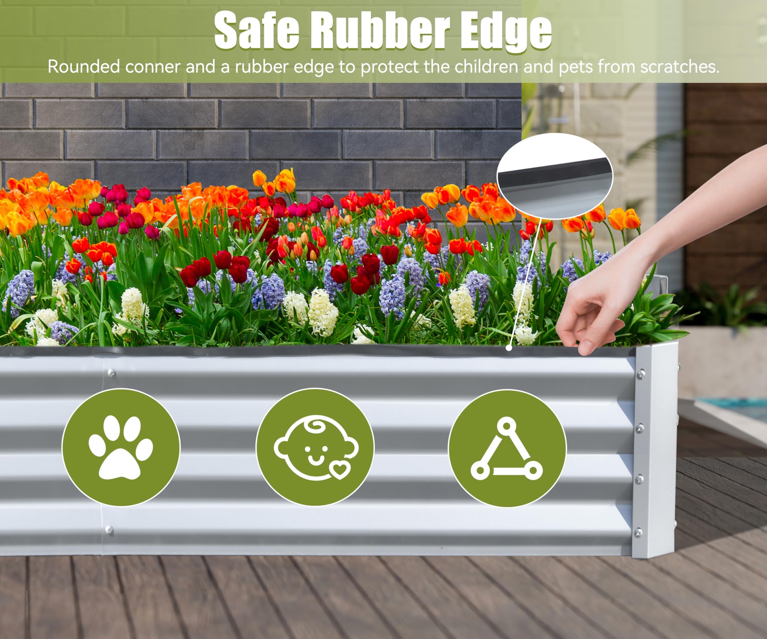 Jardinera Elevada Galvanizada  - Planter Raised Metal reseña y precio