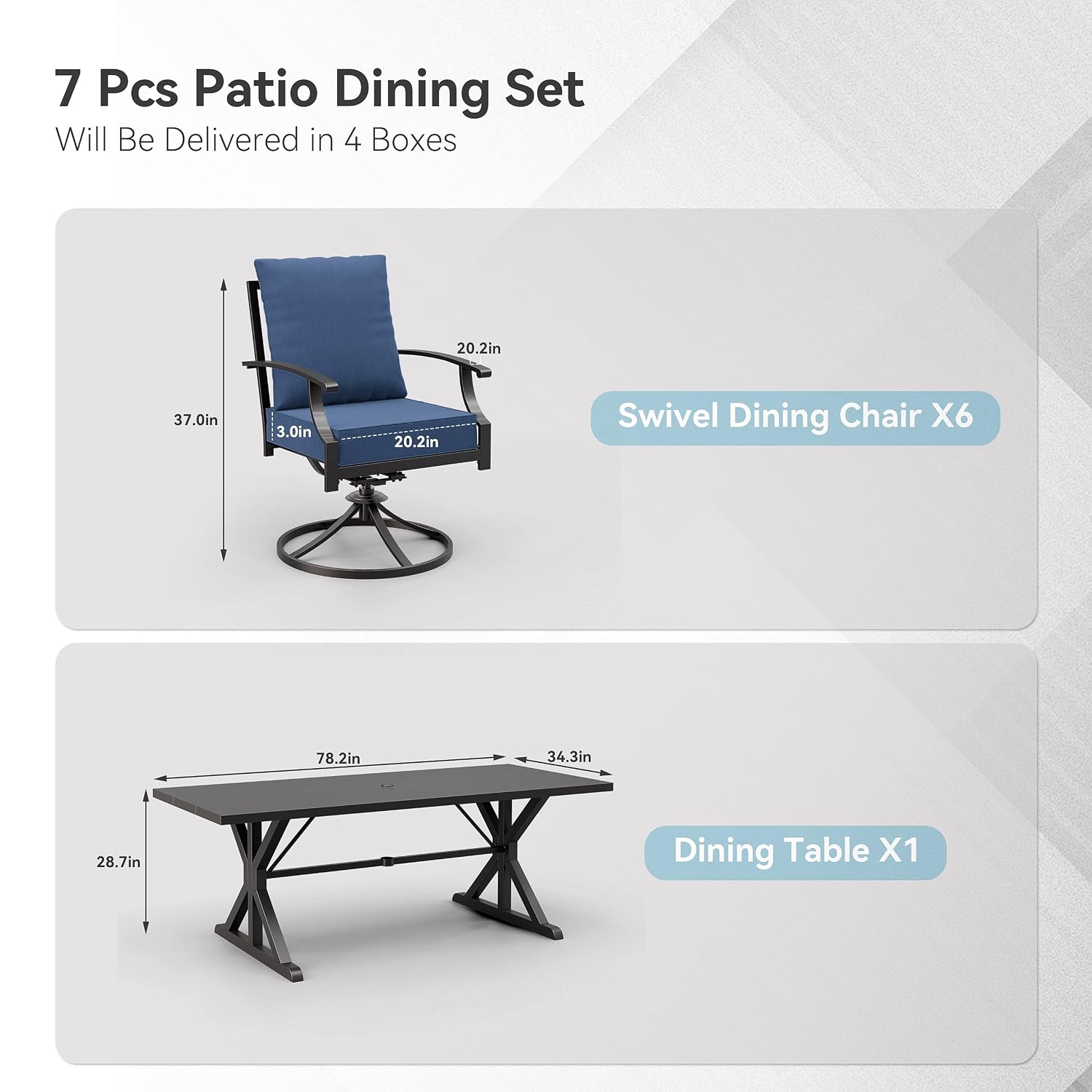 Juego de Comedor de Metal para - Outdoor Furniture Plus reseña y precio