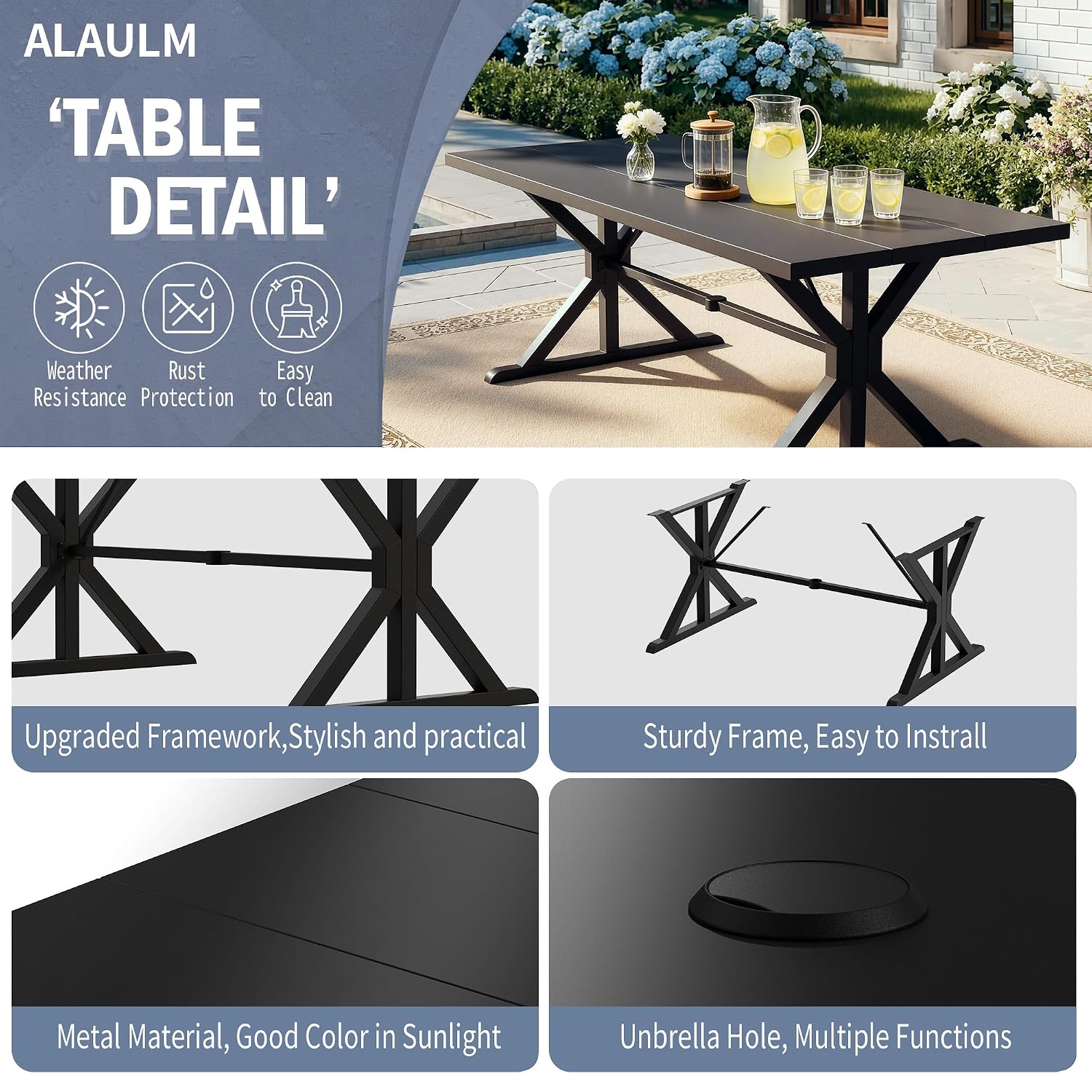 Juego de Comedor de Metal para - Outdoor Furniture Plus reseña y precio
