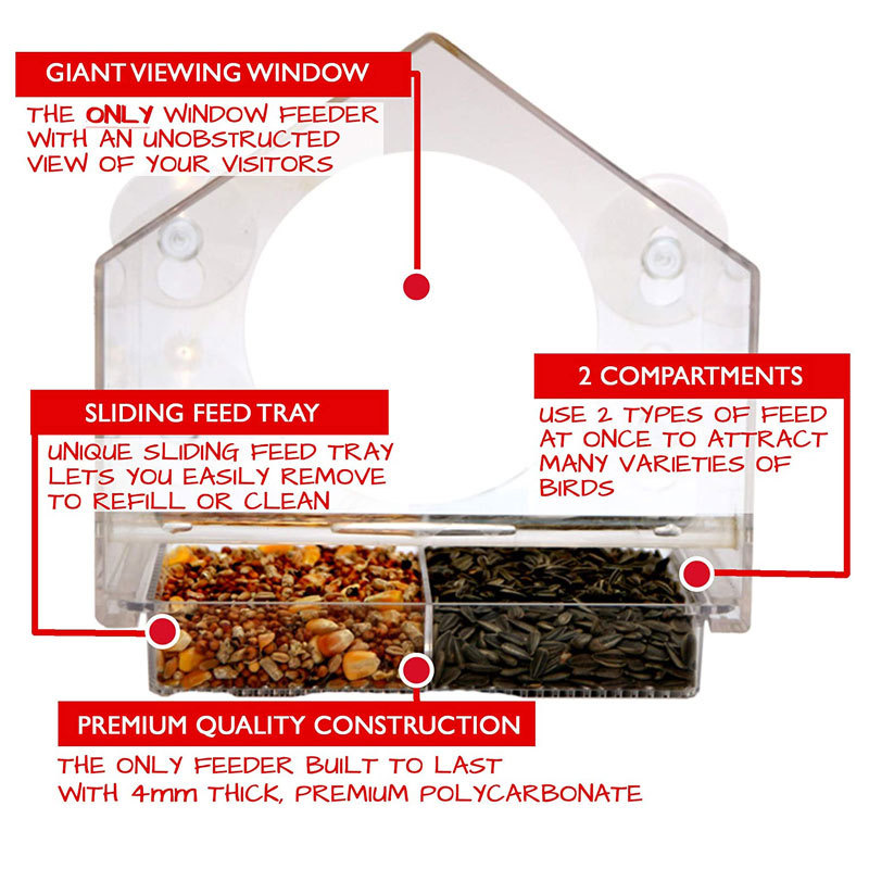 Comedero para pájaros rectangu - Outdoor Furniture Easy To Clean reseña y precio