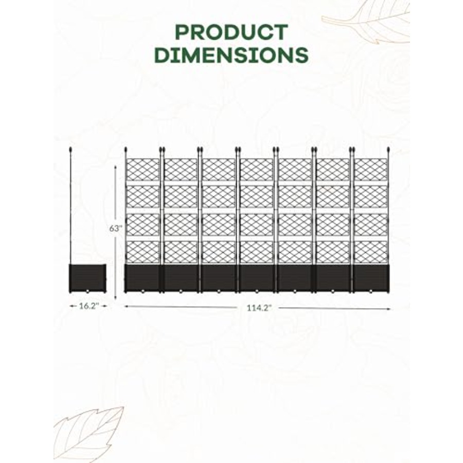 Kit de 7 piezas de jardineras  - Planter Raised Metal reseña y precio