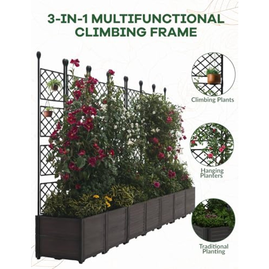 Kit de 7 piezas de jardineras  - Planter Raised Metal reseña y precio