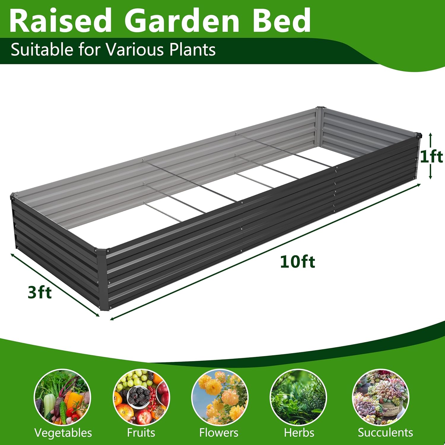 Kit de 2 Macetas Elevadas Galv - Planter Raised Metal reseña y precio