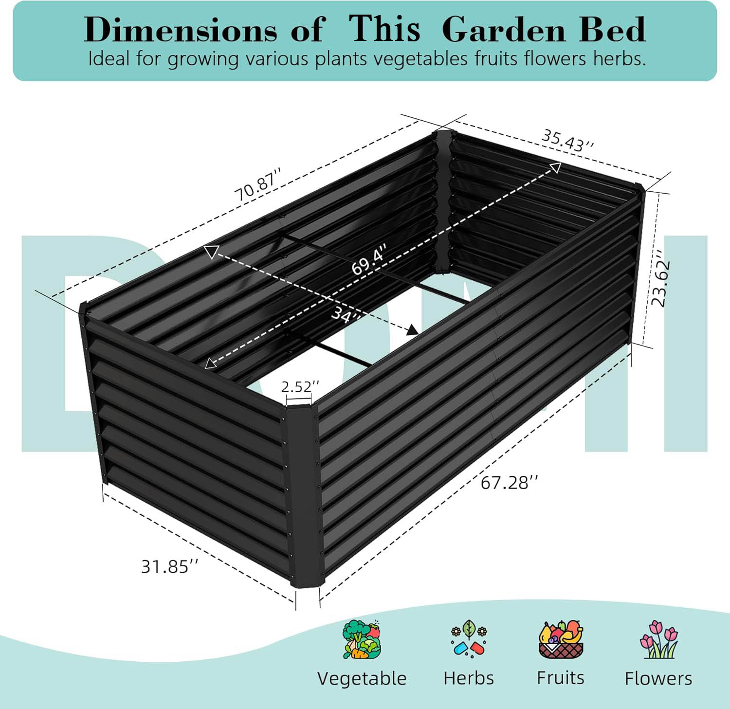 Jardinera Elevada Galvanizada  - Planter Raised Metal reseña y precio