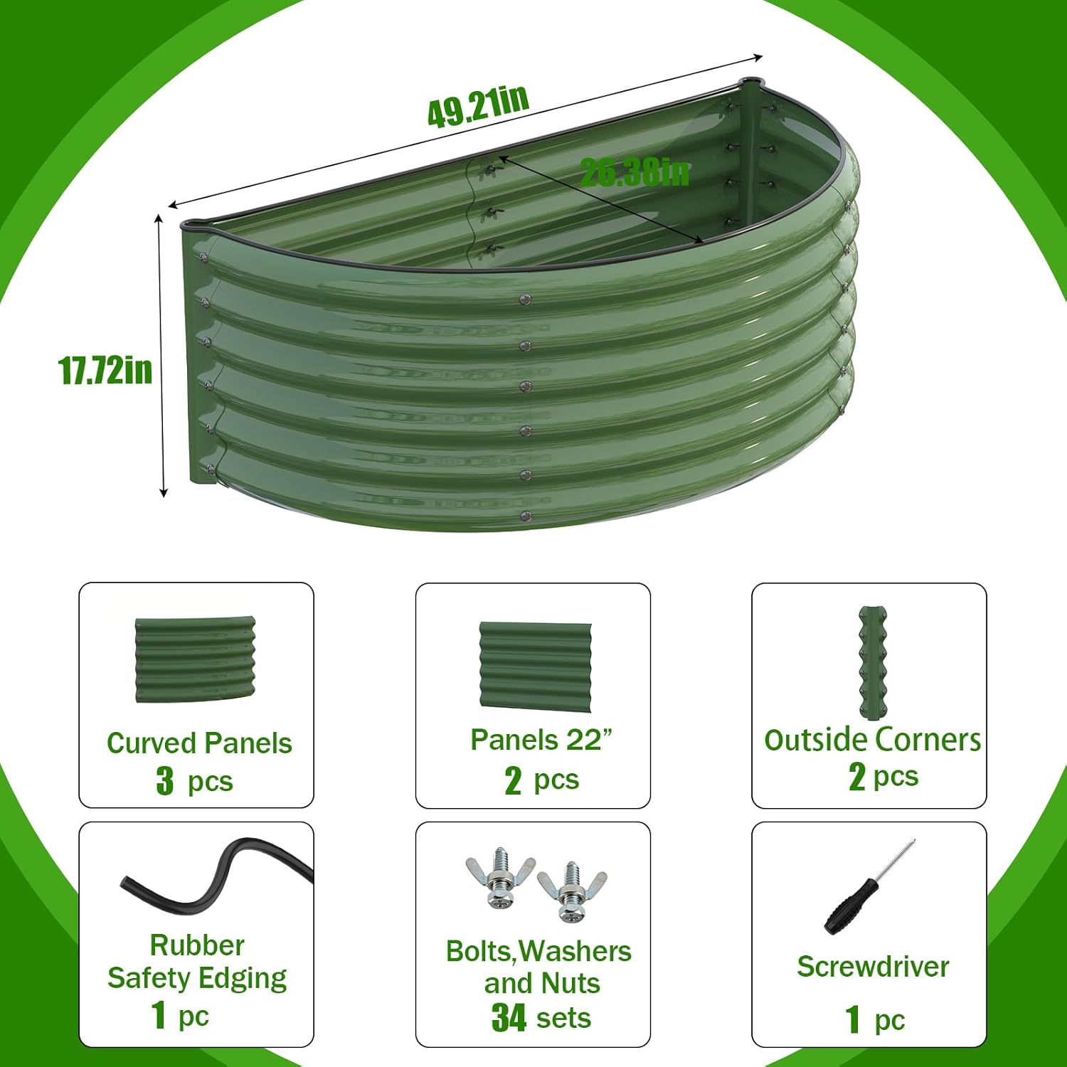 Jardinera Elevada Galvanizada  - Planter Raised Metal reseña y precio