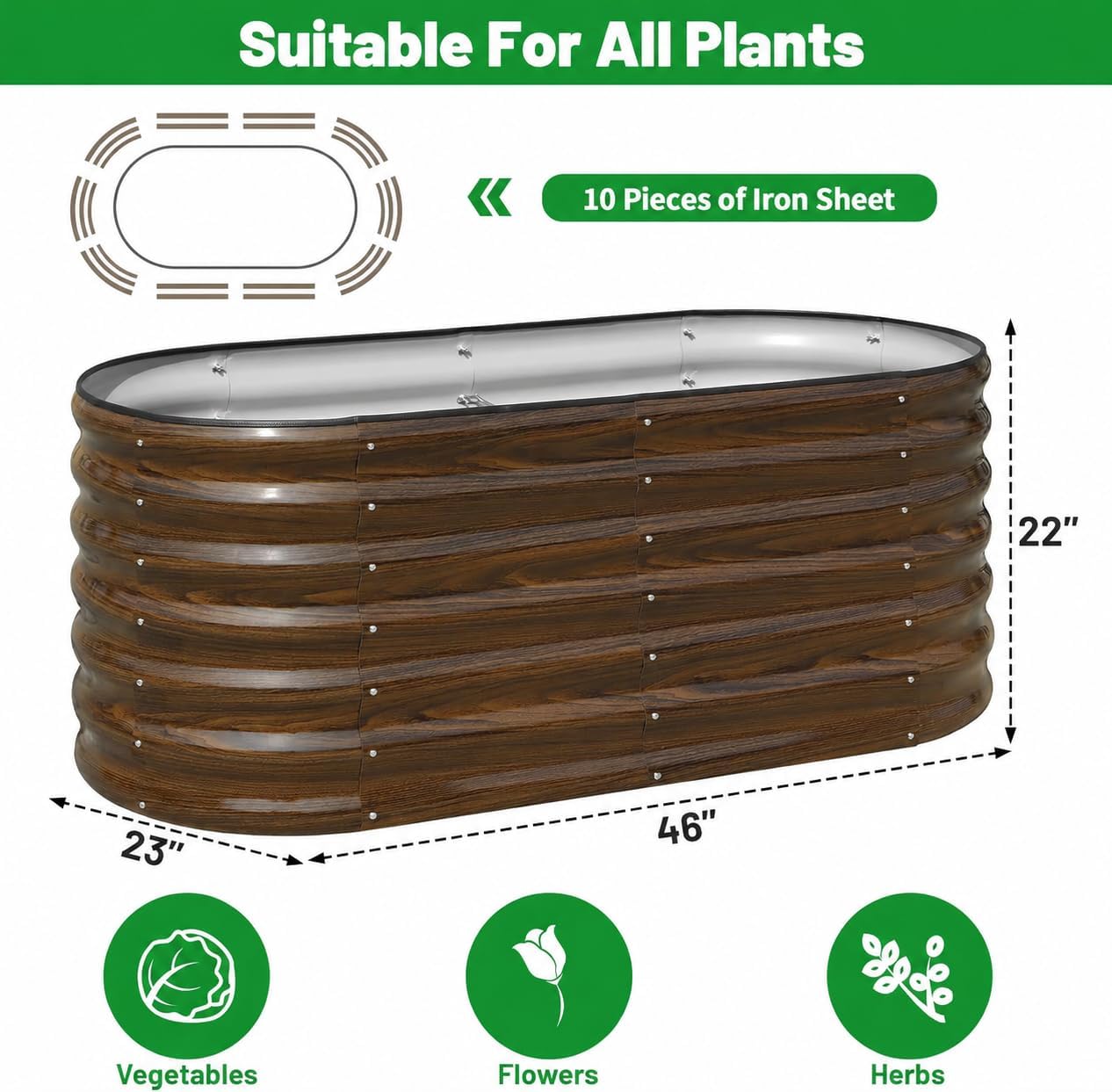 Kit de Jardinera Elevada de Ac - Planter Raised Metal reseña y precio