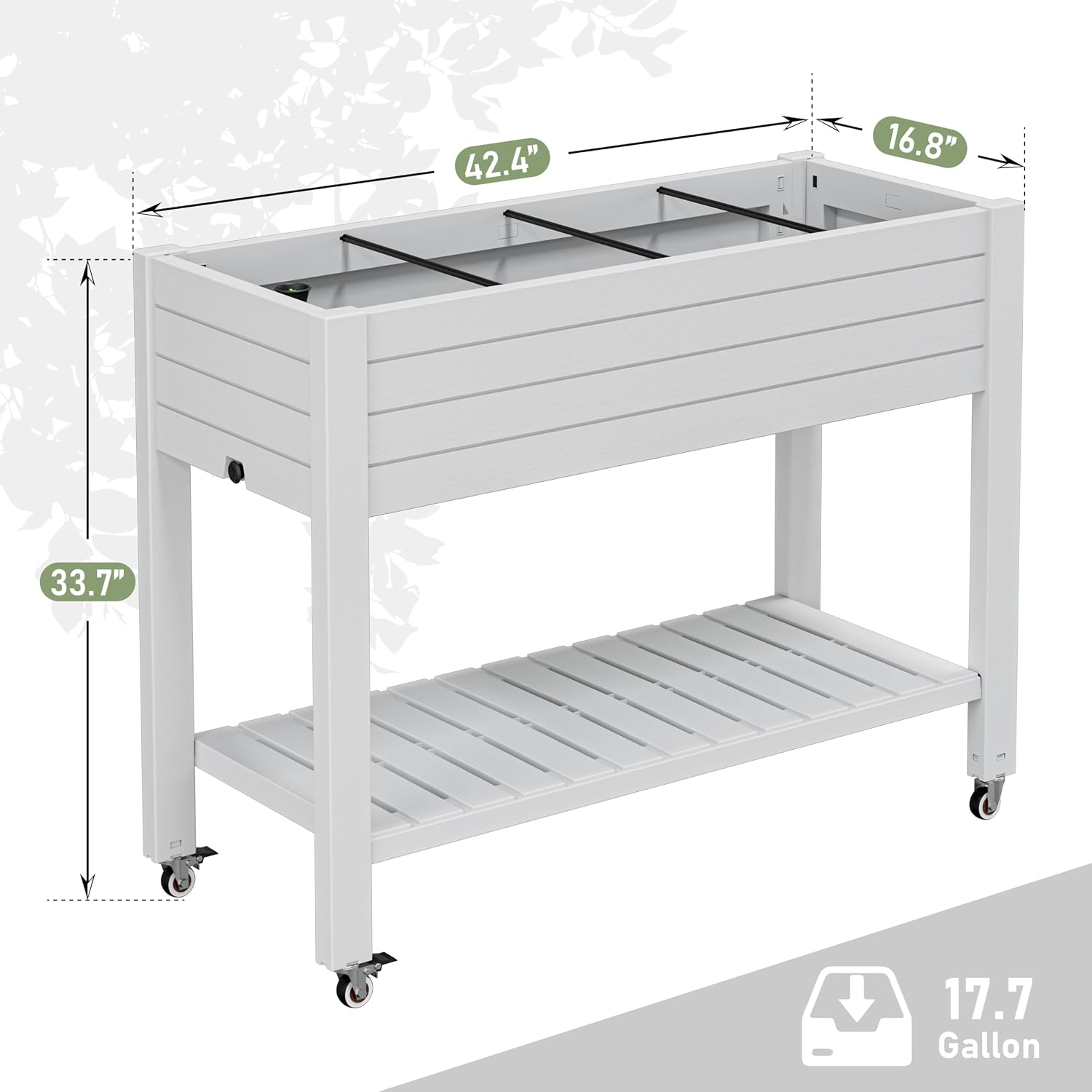 Jardinera Móvil Elevada de 33. - Garden Storage Box reseña y precio