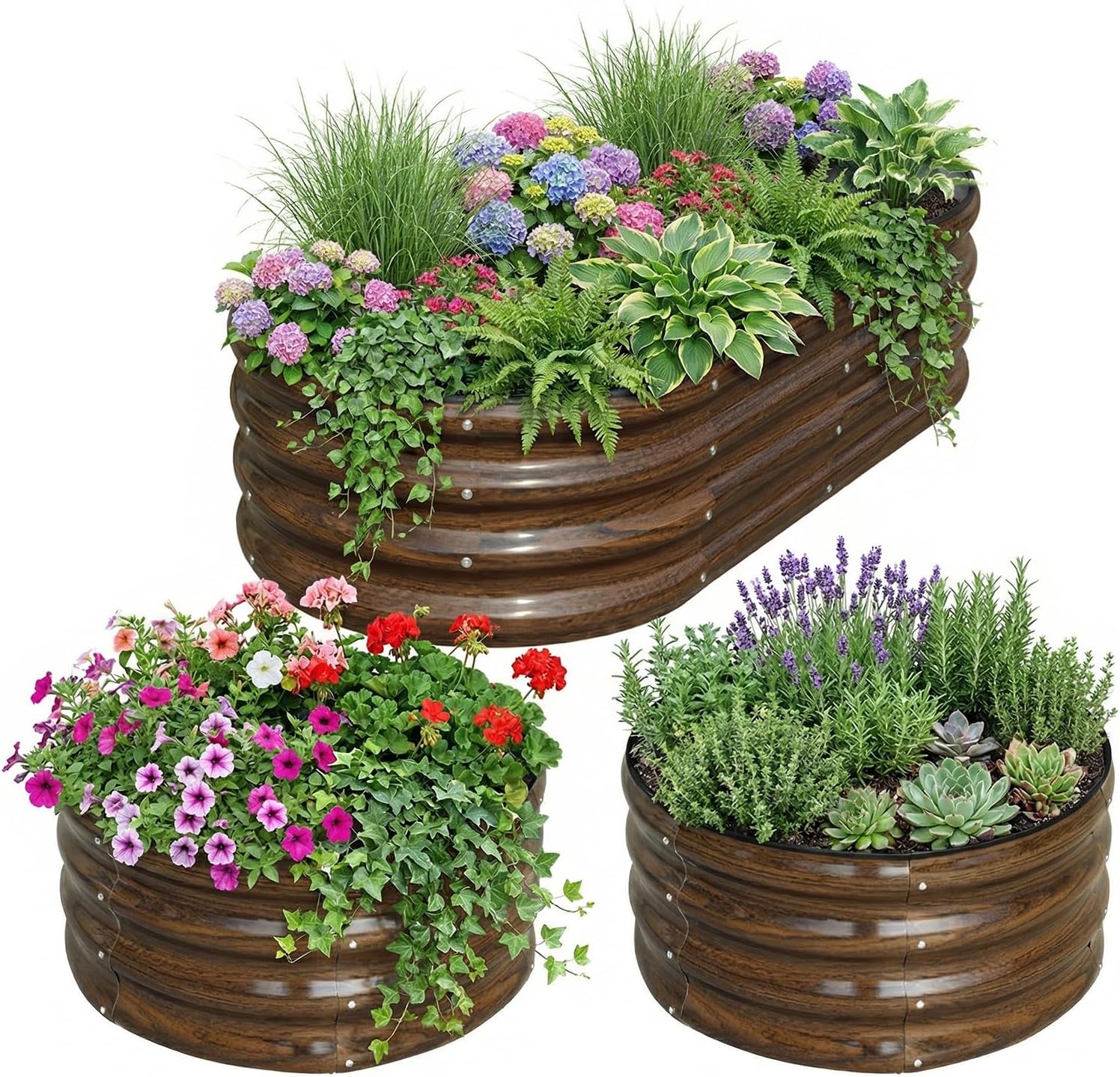 Kit de 3 Jardineras Elevadas d - Planter Raised Metal reseña y precio