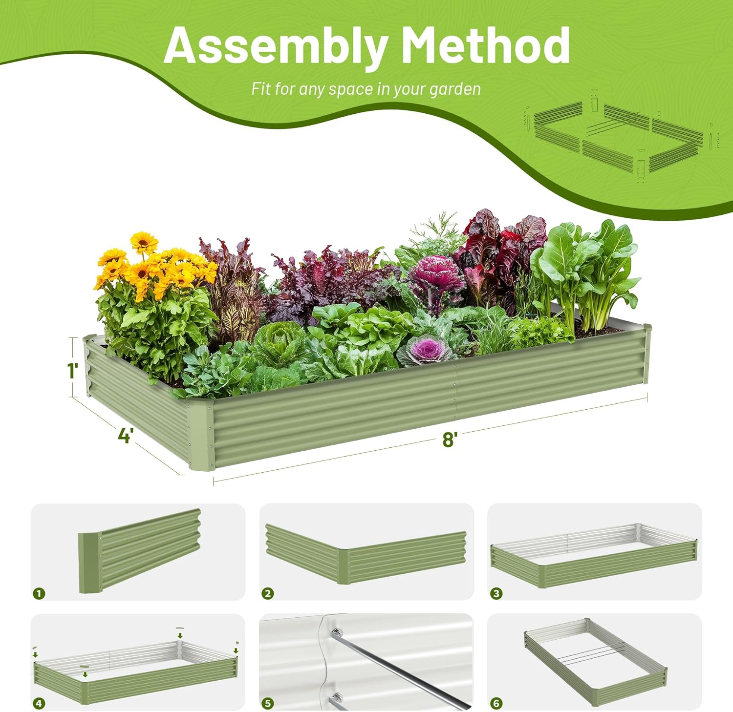 Jardinera Elevada Metálica par - Planter Raised Metal reseña y precio