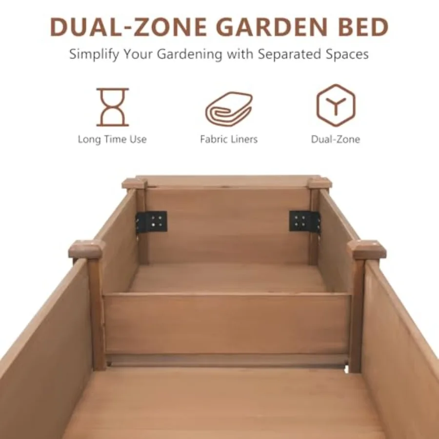 Cama de jardín elevada con pat - Garden Storage Box reseña y precio