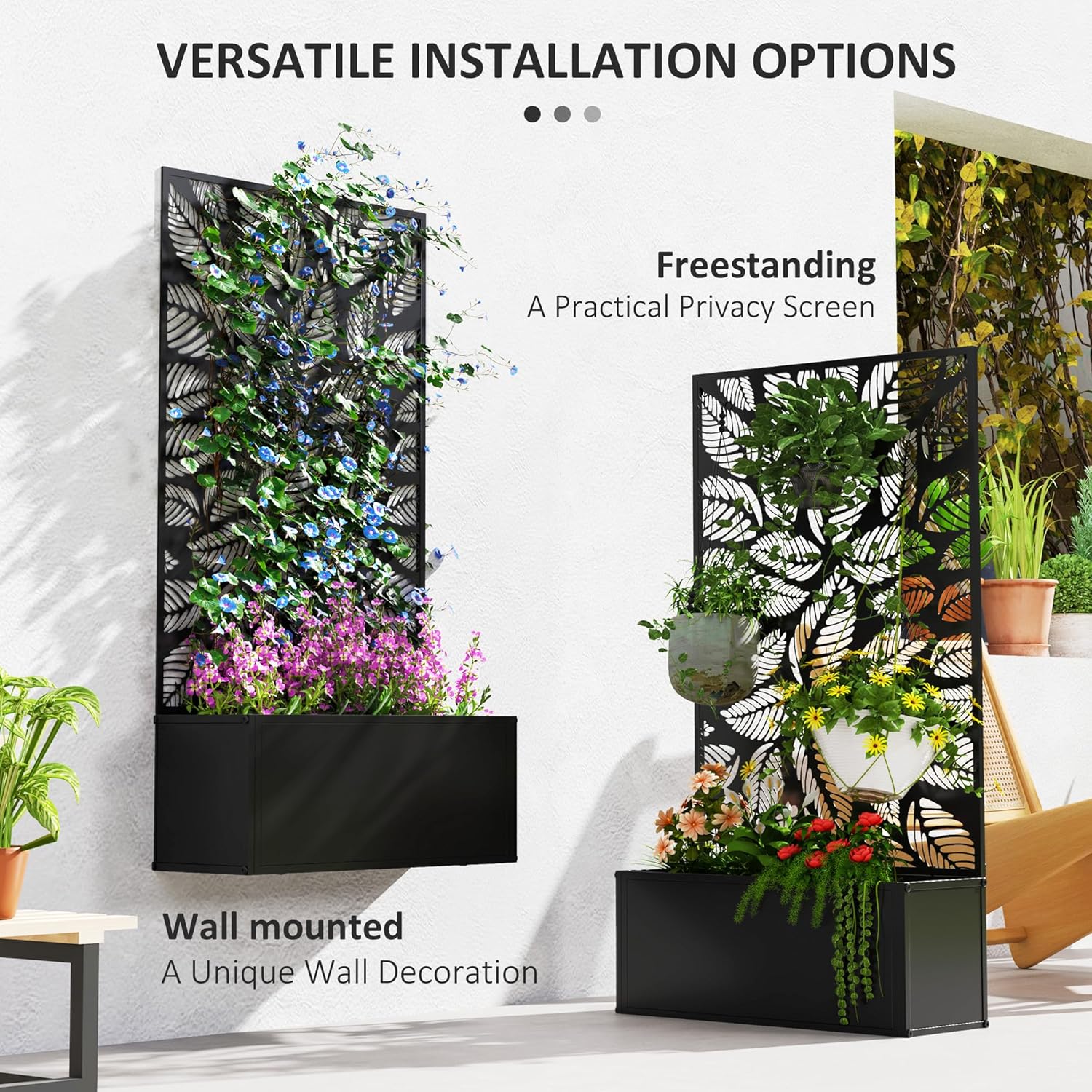 Jardinera elevada metálica con - Planter Raised Metal reseña y precio