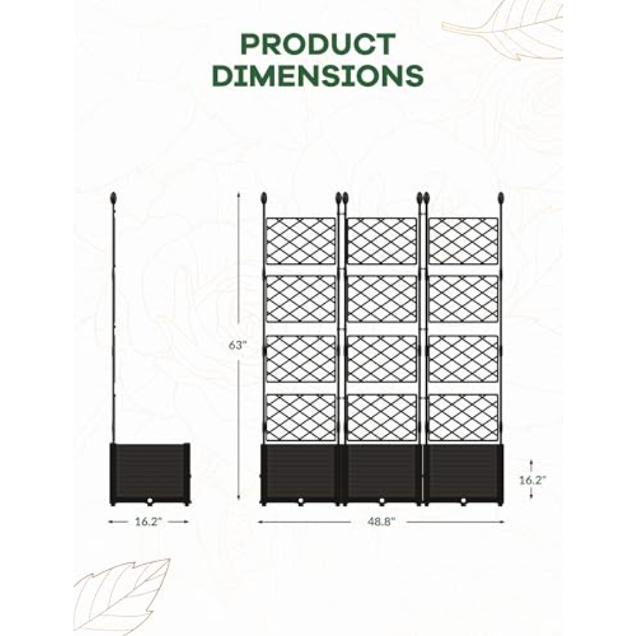 Kit de 3 piezas para crear un  - Planter Raised Metal reseña y precio
